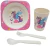 Kit Refeição Prato Copo Talheres Decorado Infantil P/ Lancheira Escolar