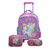 Kit Mochila de Rodinhas C/ Alças + Lancheira + Estojo Unicórnio Estrela Star Escolar Infantil - comprar online