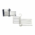Cabide P/ Calças 5 Suportes Dobrável Retrátil Plástico Aço Inox Cabideiro Multiuso FWB