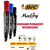3 Marcador Piloto Permanente Ponta Plana + 3 Tintas 20Ml - comprar online