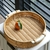 Bandeja Trançada Redonda para Sala de Estar Chá Restaurante Cesta de Armazenamento 33x29,5cm com Alça PVC - PAPELARIA STORE