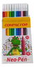 Canetinha 12 Cores Gigante Neo Pen Canetra Hidrocor Escolar Compactor - comprar online