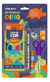 Kit Escolar Lapis de Cor Borracha Apontador Lapis Decorado Tesoura Dino Leo&Leo