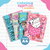 Caderno Feminino Escolar Arame Espiral Gatinhos Gato Capa Dura SnowBall 10 Matérias Com Figurinha Adesiva - PAPELARIA STORE