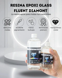 15KG. RESINA EPOXI GLASS FLUENT DIAMONT - comprar online