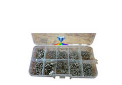 SET DE ARMADO PLATEADO PARA JOYERIA CON RESINA