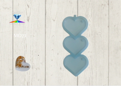 MOLDE DIJE CORAZÓN X3 MD71