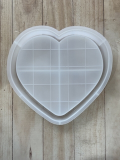 MOLDE BANDEJA CORAZÓN CUADRICULADO-MD302