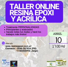 TALLER ONLINE EN VIVO DE RESINA EPOXI Y ACRILICA 10/4 - comprar online
