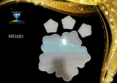MD182 BANDEJA FLOR Y 3 POSAVASOS FLOR