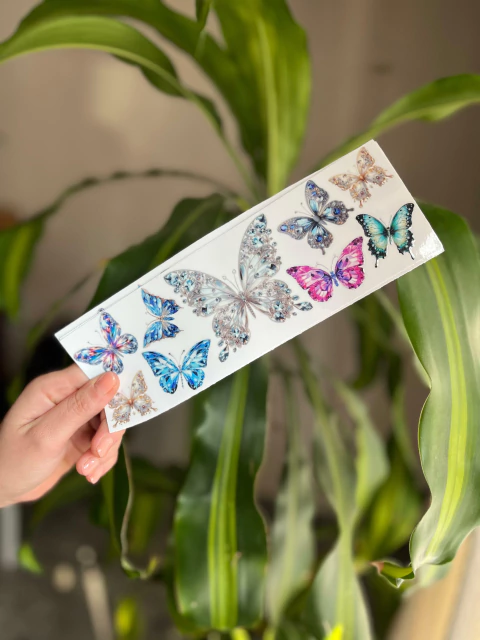 MARIPOSAS DIAMANTES - TRANSFER UV DTF - comprar online