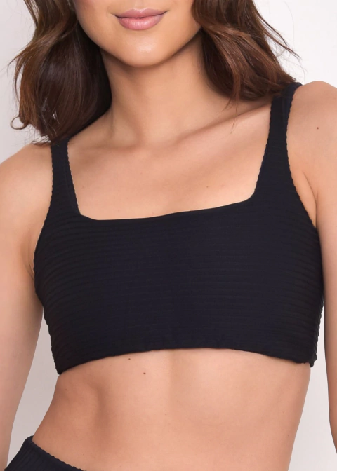 Top Maitê texturizado Preto - comprar online
