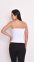 Regata Mia Alça Fina Branca - rainbow fit.com.br