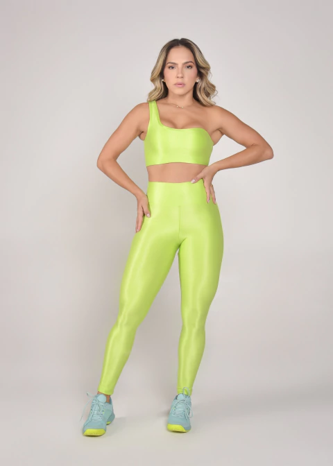 Calça Legging Microcanelada Malu Cítrus - comprar online