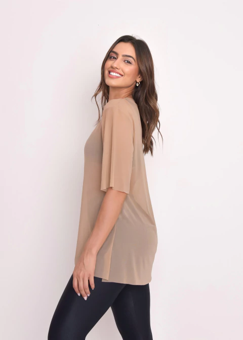 Blusa de Tule Nina Nude - comprar online