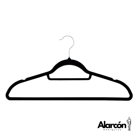 Perchas De Terciopelo Ultra Slim con Corbatero (10 unidades)