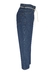 Calça jeans reta azul marinho com torçal - loja online