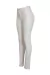 Calça jeans skinny off-white Brisa com botão cristal e cós descontruído lateral still.