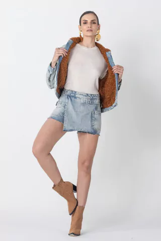 Jaqueta Jeans Carneirinho Estela