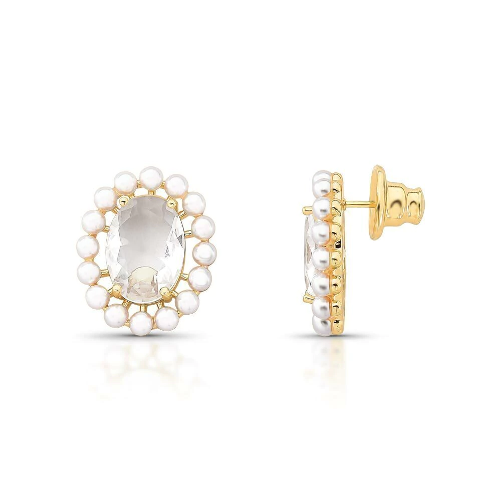 Brinco Blush - Dourado Perola Branca