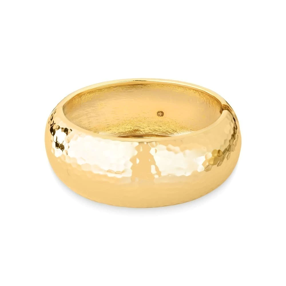 Bracelete Dourado Martelado Polido Reflecta Gol
