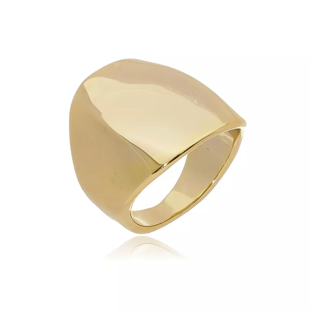 Anel dourado geométrico velvet