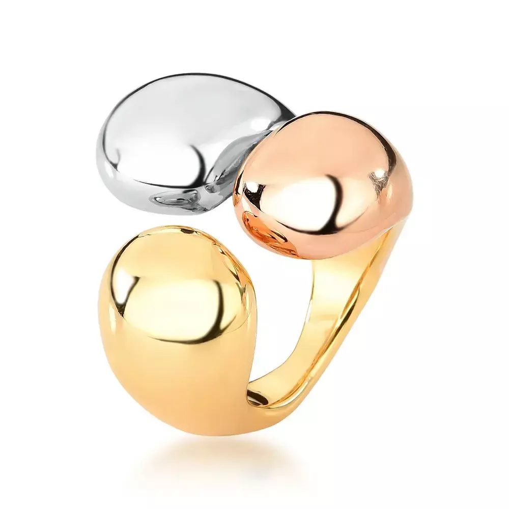 Anel mix de banhos polido com forro drop trio