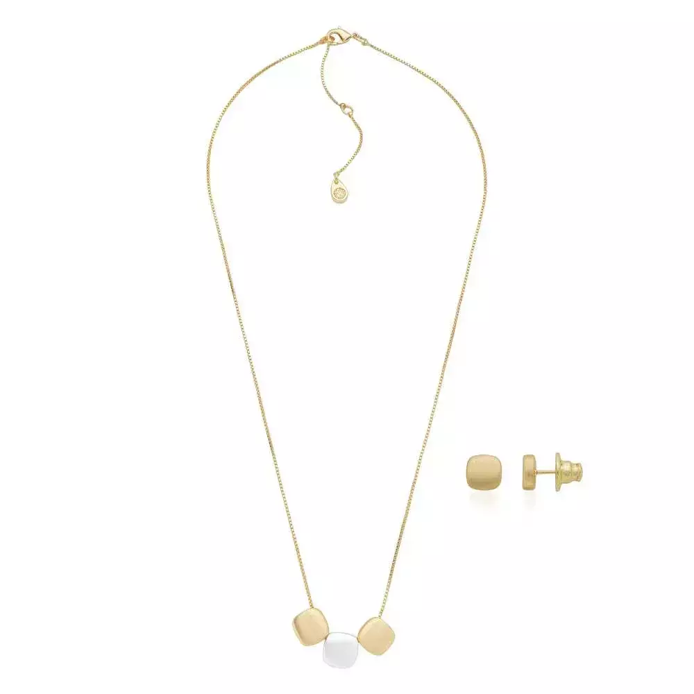 Conjunto Square Blend - Mix de Banho Silver Fosco