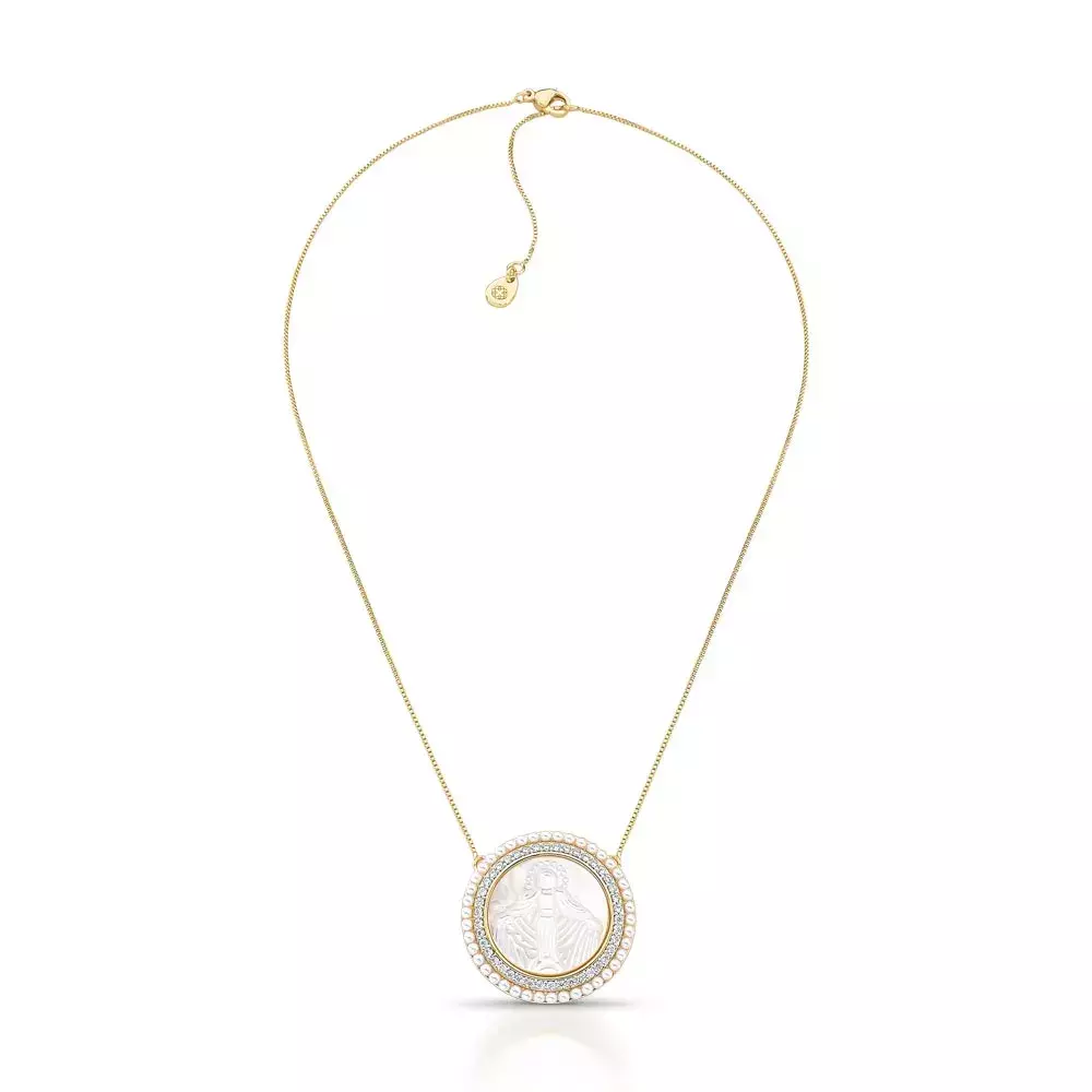 Colar Divine Pearl - Dourado Madreperola