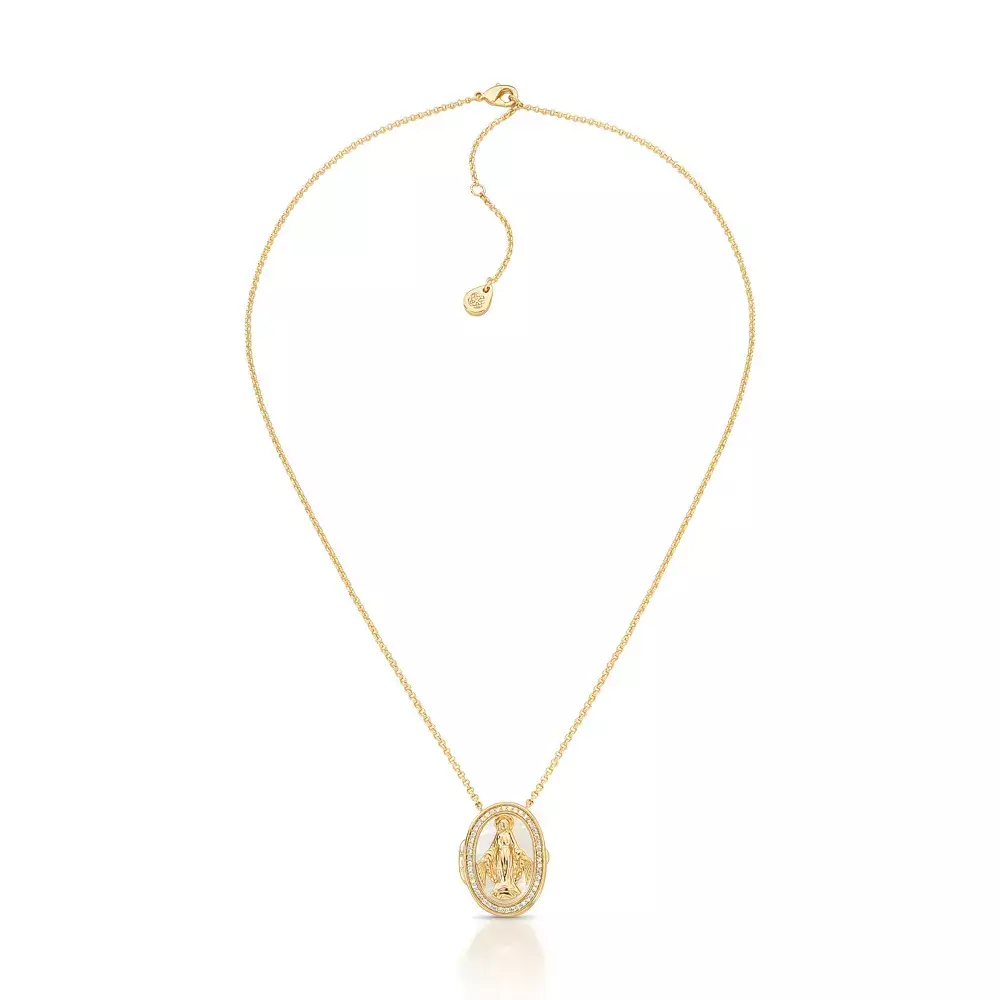 Colar relicário com zircônias