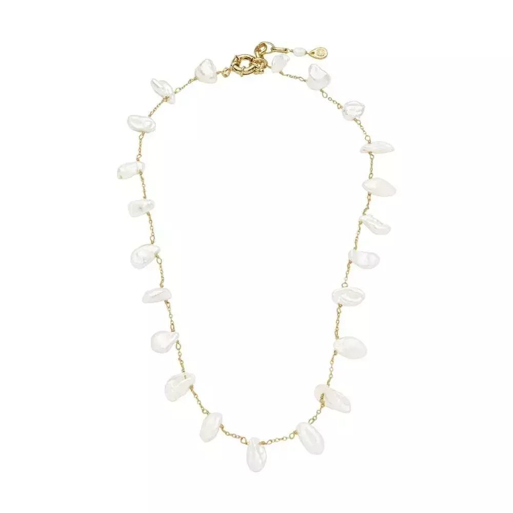 Colar Pure Pearl - Dourado Perola Branca