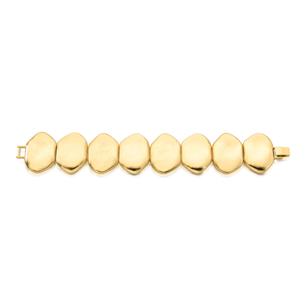Pulseira Articulada Durada Fosca Escovada - Golden Vibe