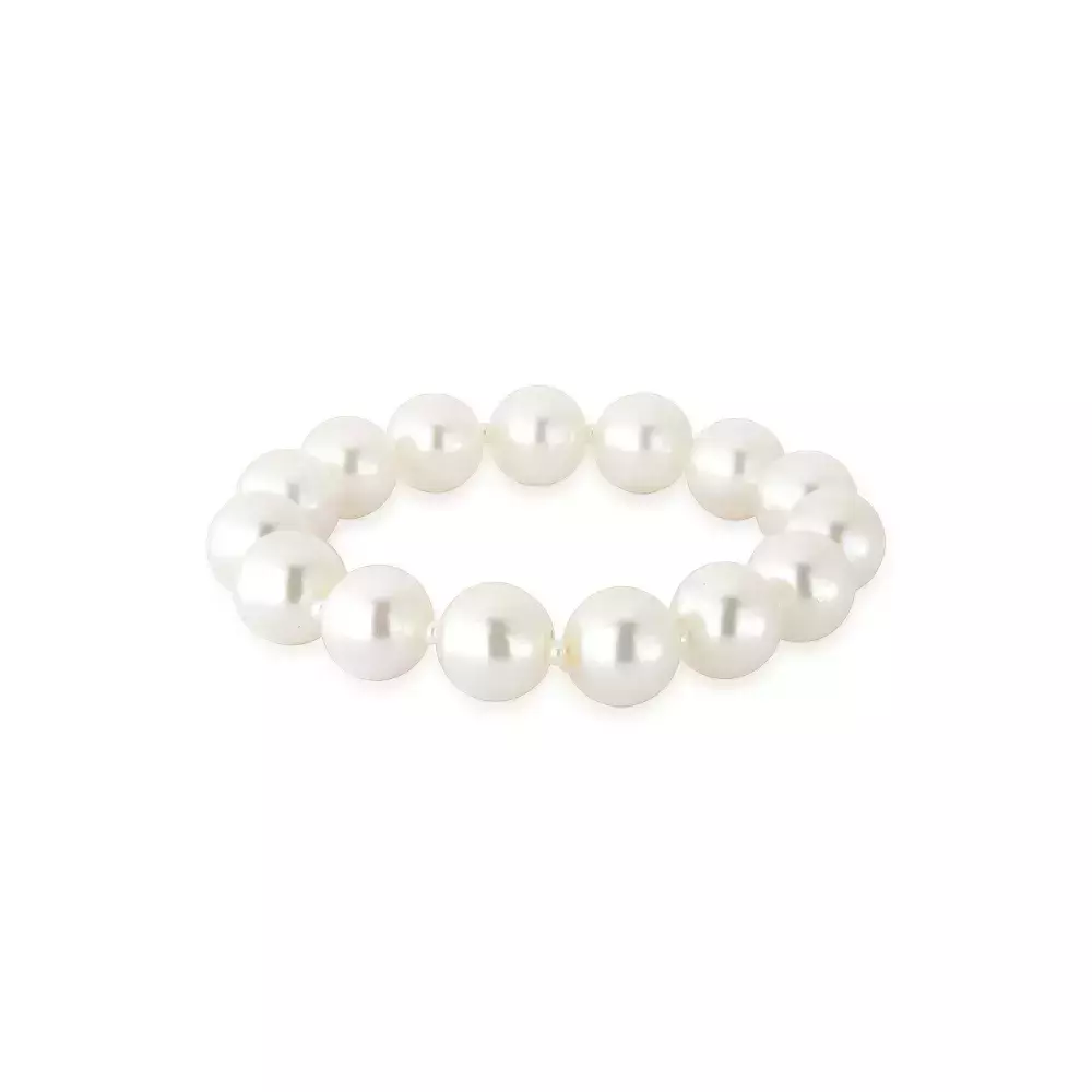 Pulseira Classic Pearl - Dourado Perola Branca