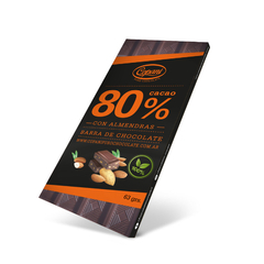 Copani chocolate 80% cacao con almendras 65 grs