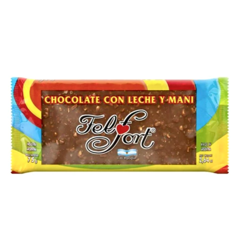 Chocolate Felfort "con maní" 75 grs