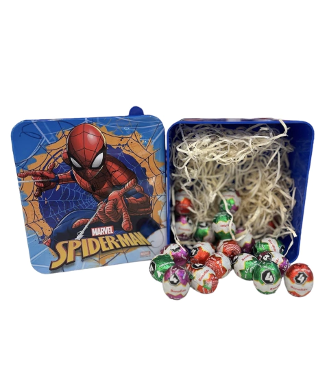 Tupper "Spiderman" c/20 huevitos Bonafide rellenos