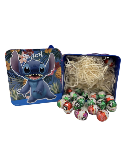 Tupper "Stitch" c/20 huevitos Bonafide rellenos