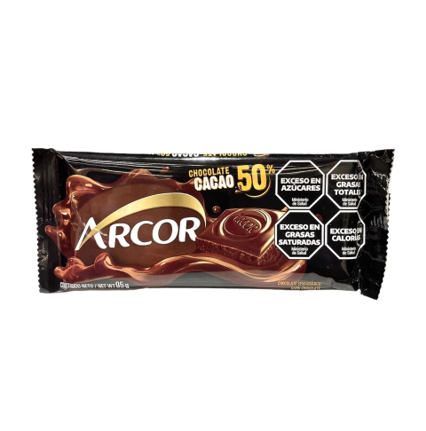 Chocolate Arcor "50% cacao" 95 grs