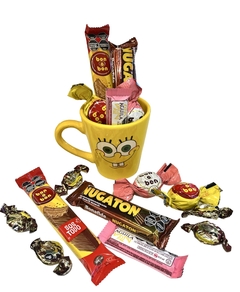 Taza cerámica "Bob Esponja" c/golosinas