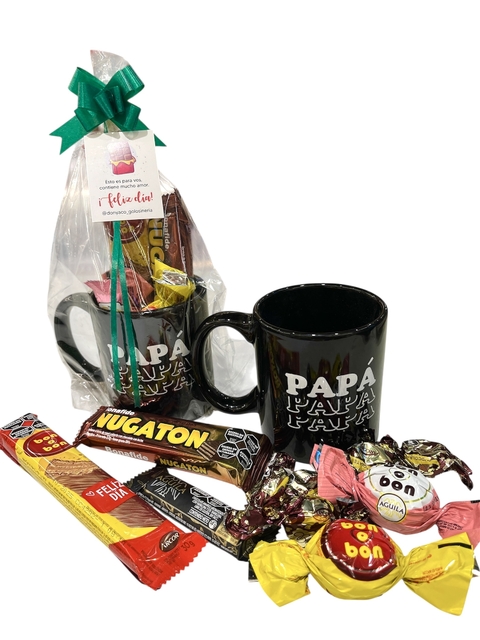 Taza cerámica "Papá" c/golosinas
