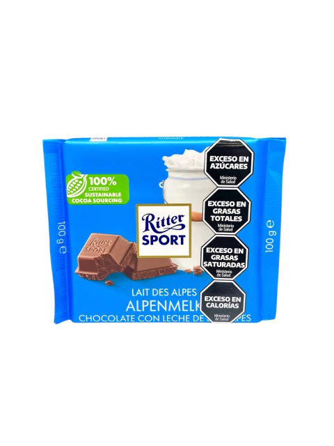 Ritter Sport "chocolate con leche" 100 grs