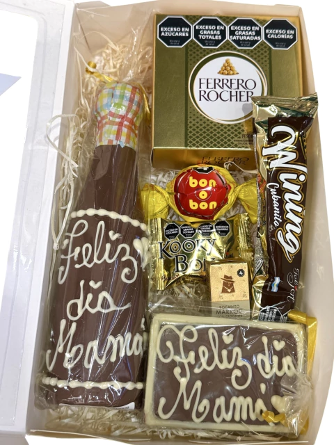 Box mamá "Botella de chocolate"