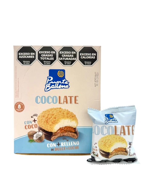 Alfajor Punta Ballena "Cocolate" 50 grs 8u