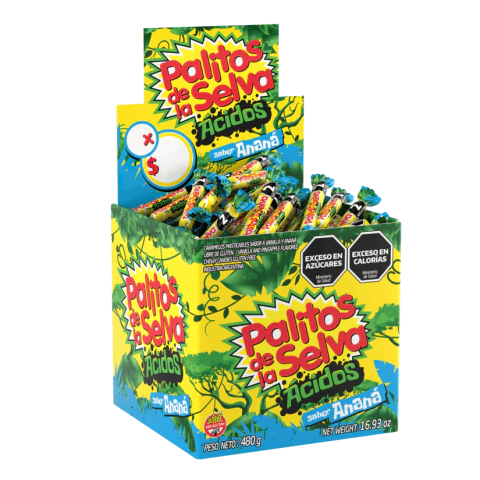 Palitos de la selva ácidos "Ananá" 480 grs - comprar online