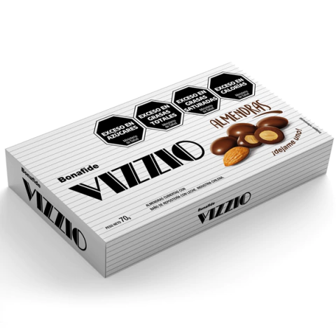 Vizzio "almendras c/chocolate" 70 grs