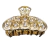 Imagem do Piranha Presilha Metal Dourado com Strass Unidade