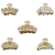 Piranha Presilha Metal Dourado com Strass Unidade