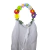 Coroa floral com véu cores carnaval