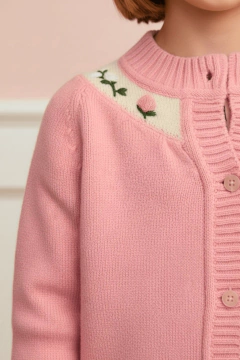 Cardigan bordado Rosa en internet