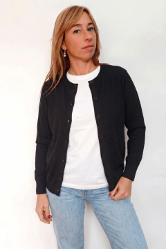Cardigan Clasico Negro - comprar online